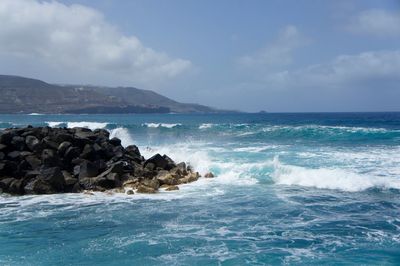 Scenic view of sea against sky