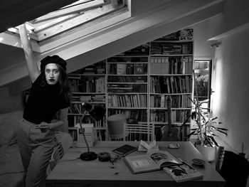 Portrait of young woman