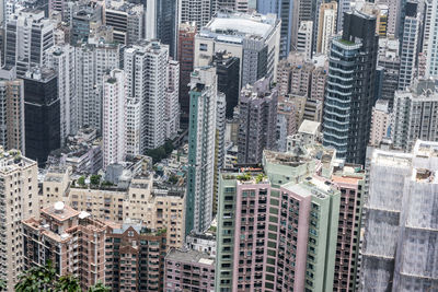 High angle shot of cityscape