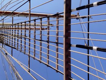 Low angle view of built structure against blue sky