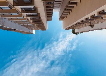 Low angle view of buildings against sky