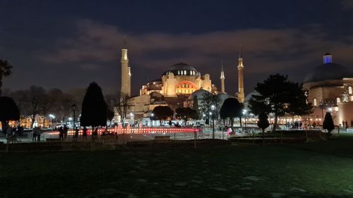 Low angle view of mosque against sky