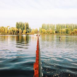 Scenic view of calm lake