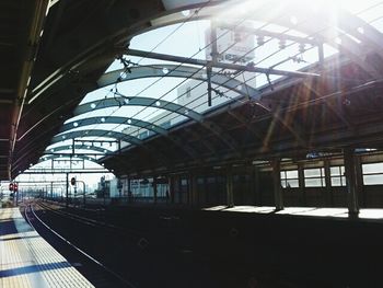 Train at railroad station platform