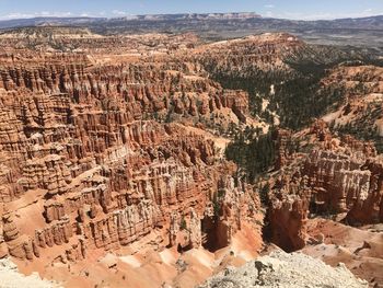 High angle view of rock formations