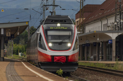 Train at railroad station