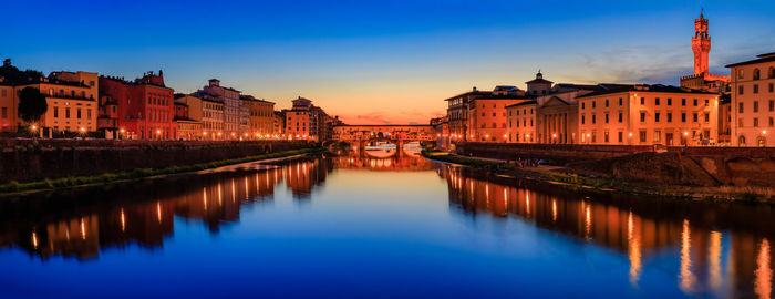 Reflection of buildings in water