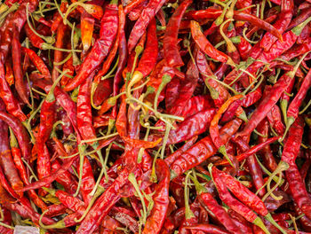 Full frame shot of red chili peppers