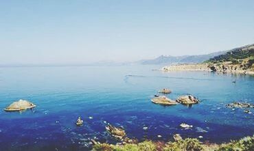 water, nautical vessel, tranquil scene, boat, tranquility, transportation, blue, clear sky, scenics, mode of transport, beauty in nature, nature, copy space, lake, moored, idyllic, sea, day, reflection, calm