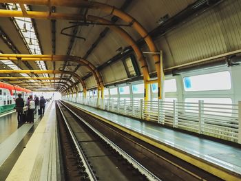 Train at railroad station platform