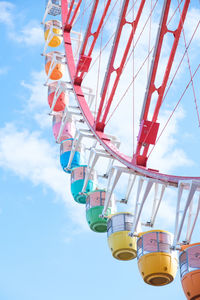 Low angle view of ferris wheel against sky