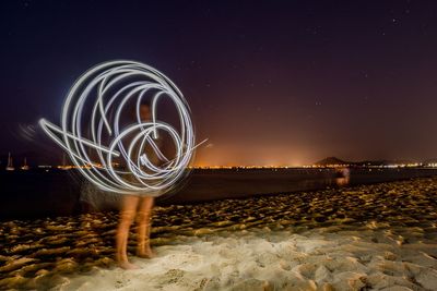 Wire wool at night