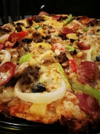 Close-up of pizza