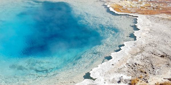 Abyss pool. yellowstone national park. october 2019