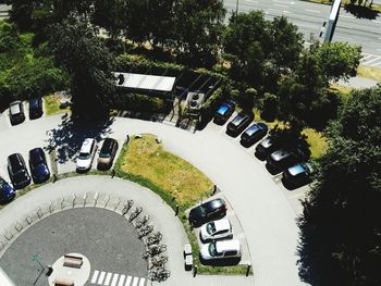 High angle view of building