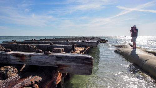 Scenic view of sea against sky