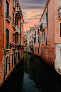 Canal amidst buildings in city