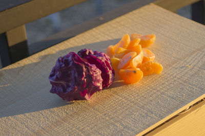 Close-up of fruit on table