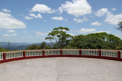 View of bridge against cloudy sky