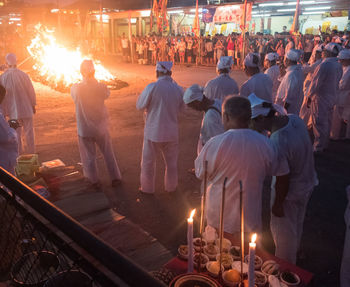 Group of people at night