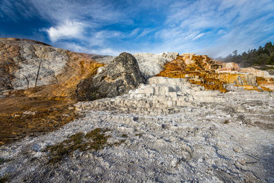 Scenic view of hill against sky