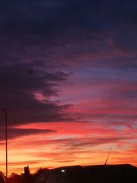 Scenic view of dramatic sky during sunset