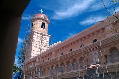 Low angle view of building against sky