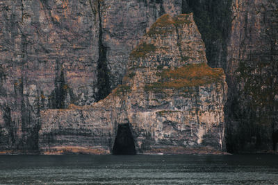 Rock formations in sea