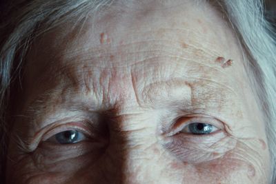 Close-up portrait of senior woman