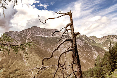 Scenic view of mountain range against sky