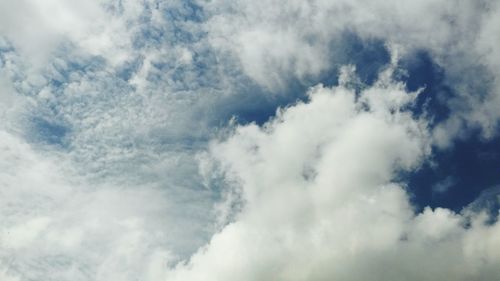 Low angle view of clouds in sky