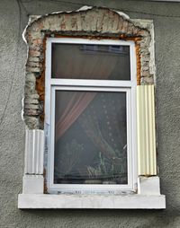 Close-up of window on the wall