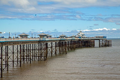 Pier over sea in llandudno ...