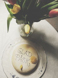 Close-up of food on table