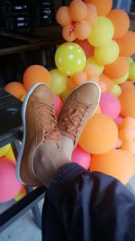 Close-up of multi colored pool