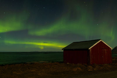 House against sky at night