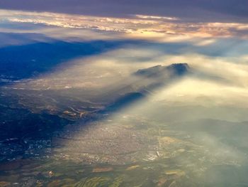 Aerial view of landscape against sky