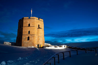 Gediminas tower or castle, the remaining part of the upper medieval castle in vilnius, lithuania