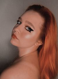 Close-up portrait of a young woman