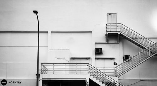 View of stairs against building