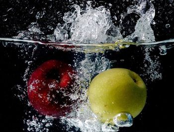 Close-up of drink in water