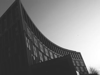 Low angle view of modern building against sky