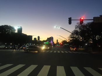 Traffic on road in city