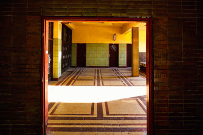 Empty corridor of building