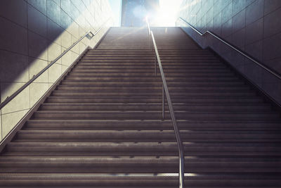 Low angle view of empty staircase