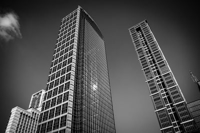 Low angle view of modern building against sky