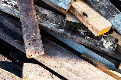 Close-up of old wooden planks