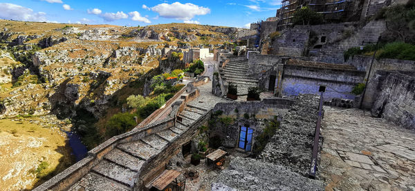 Panoramic view of old building