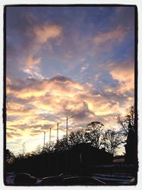 View of cloudy sky at sunset