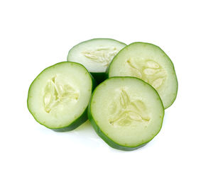 Close-up of lemon against white background